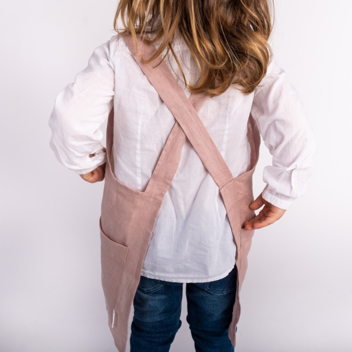 Lotta children's apron (powder pink)
