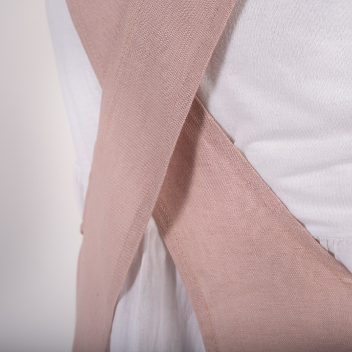 Apron ronja powder pink for kitchen-by Lennea