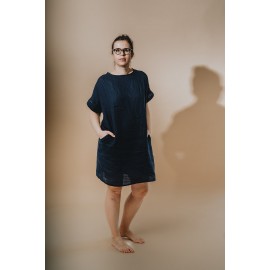 Britta linen dress (ink)