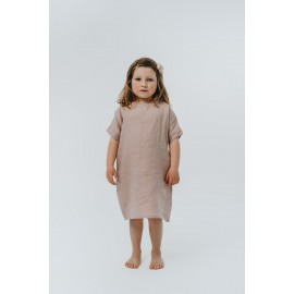 Liten Britta children's linen dress (powder pink)