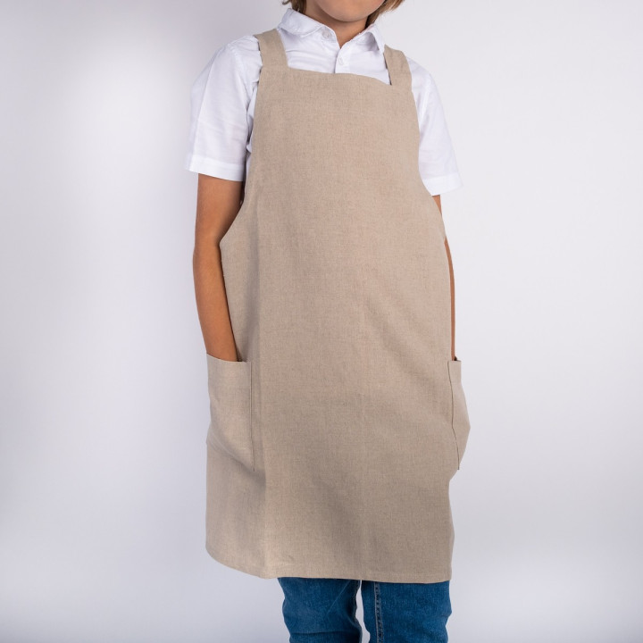 Lotta Children's Apron (Natural Heavy) - with Suspenders