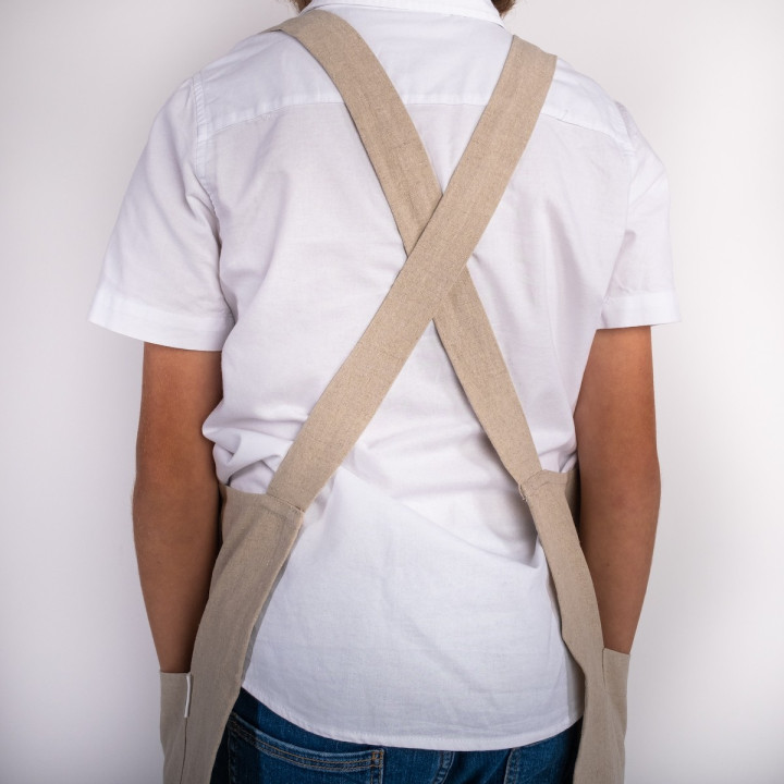 Lotta children's apron (natural heavy) - with braces