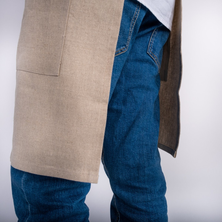 Lotta children's apron (natural heavy) - with braces