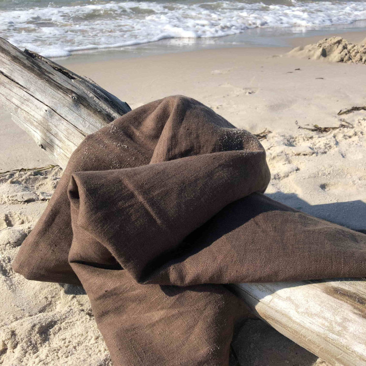 Linen beach towel