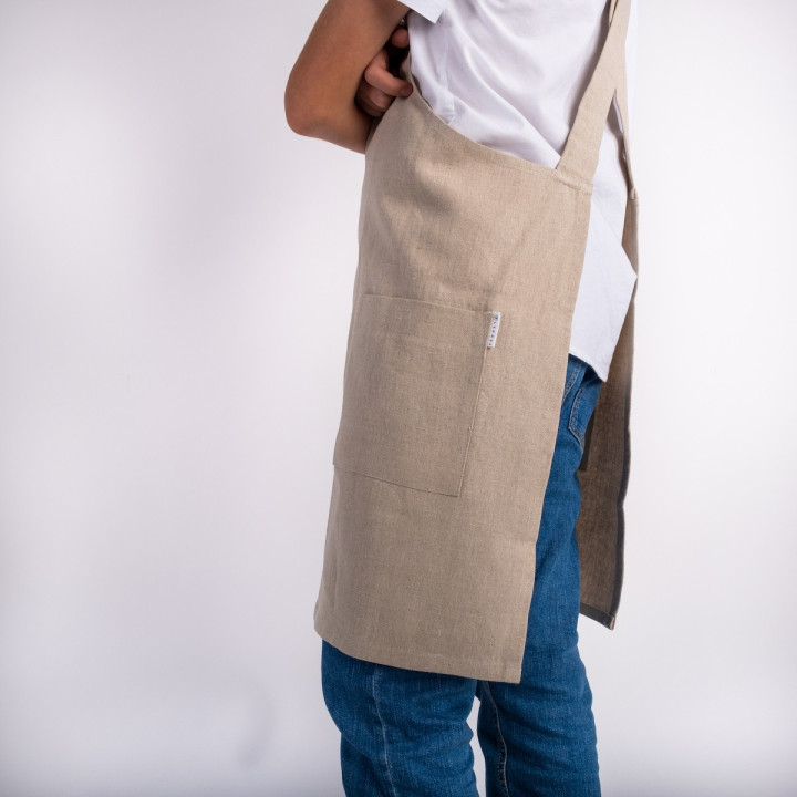 Lotta children's apron (natural heavy) - with braces