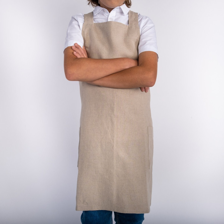 Lotta children's apron (natural heavy) - with braces