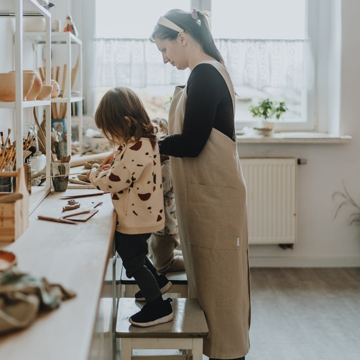 copy of Apron with logo (natural)