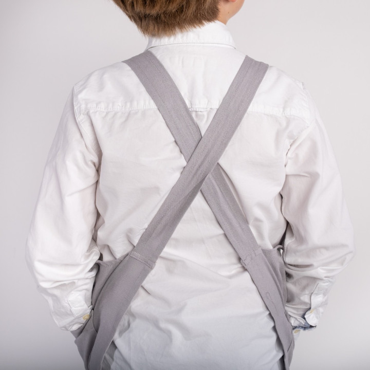 Lotta children's apron (ash grey) - with braces