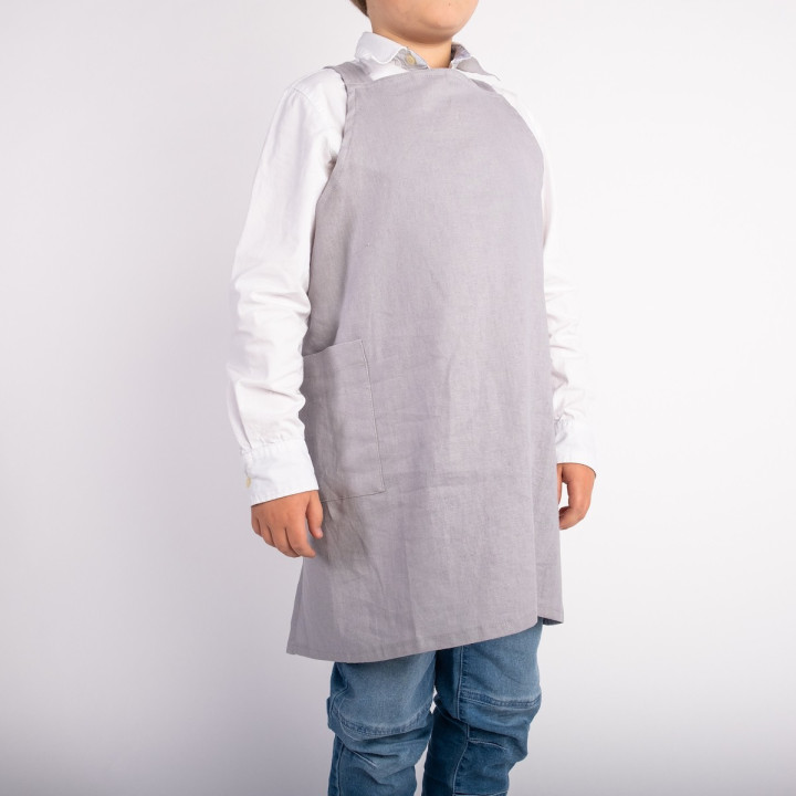 Lotta children's apron (ash grey) - with braces