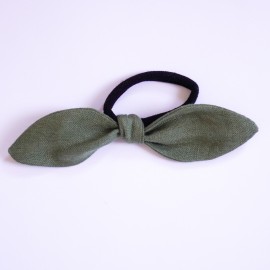 Hair ribbon-linen bow