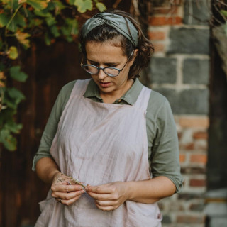 Madika Japanese apron (powder pink)
