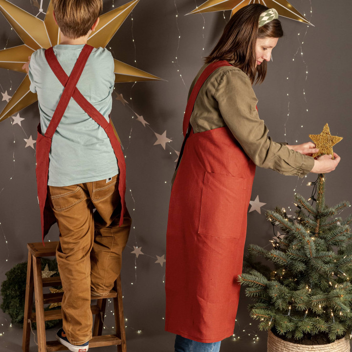 Madika Christmas apron | 100% linen