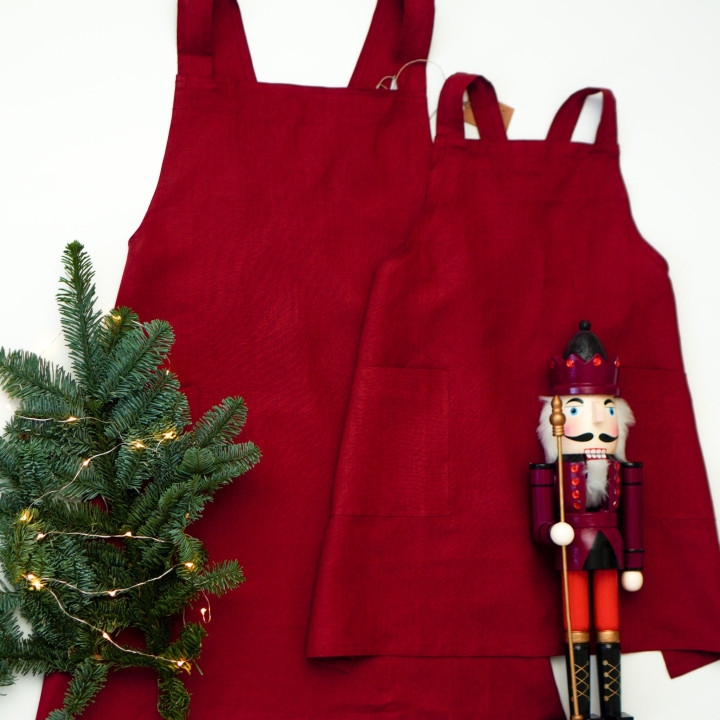 Madika Christmas apron | 100% linen