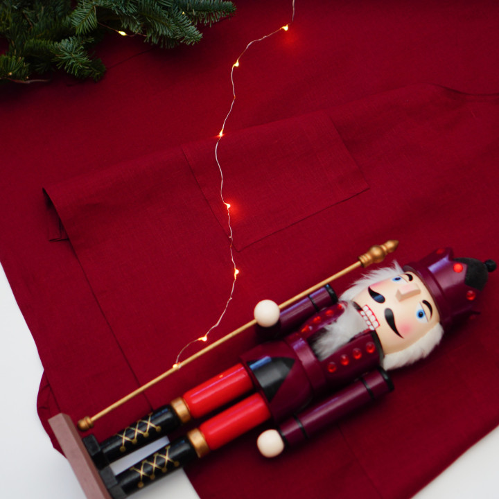 Christmas apron set - 100% linen