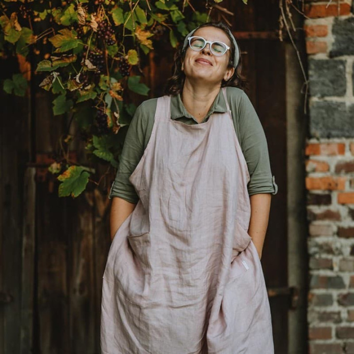 Madika Japanese apron (powder pink)