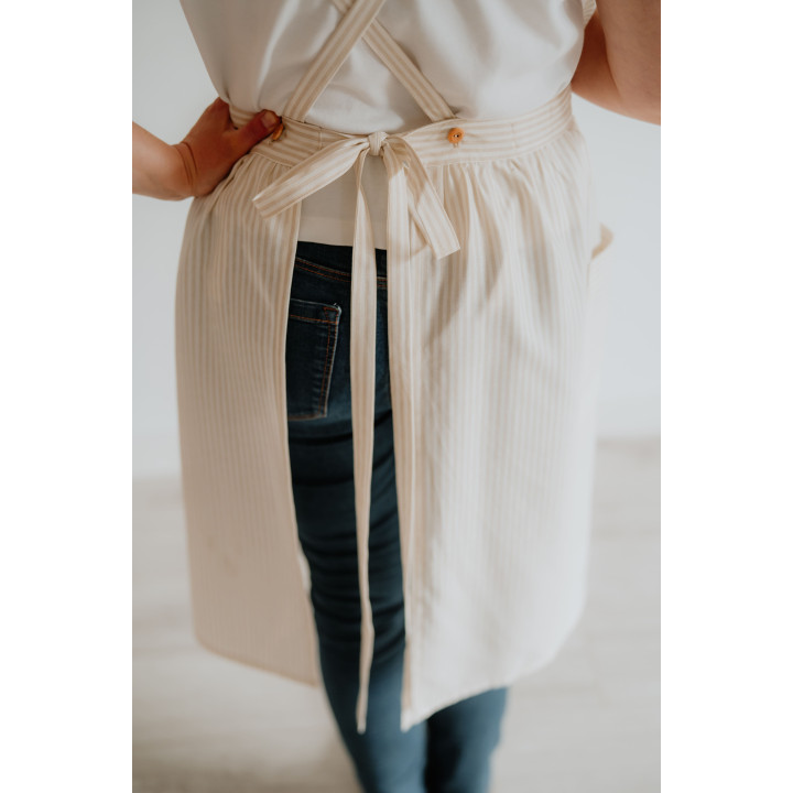 Fartuch francuski jasne paski