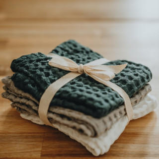 Linen waffle kitchen cloth