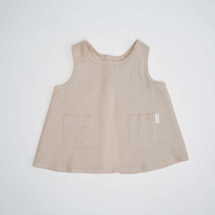 Kerstin children's linen apron - tied