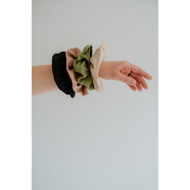 Linen scrunchie hair band