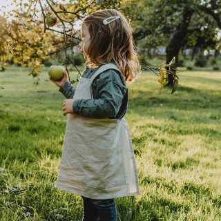 Lotta children's apron (natural) - with suspenders