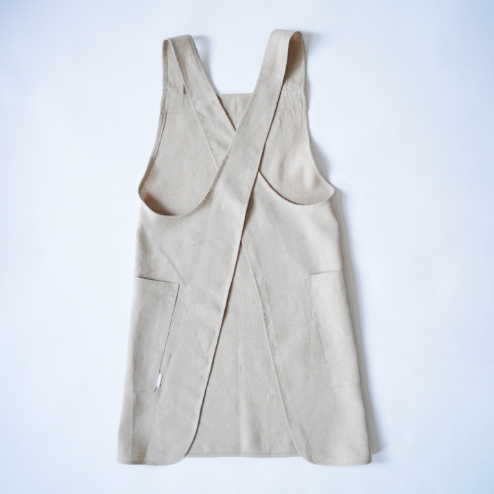 Apron ronja natural for kitchen-by Lennea