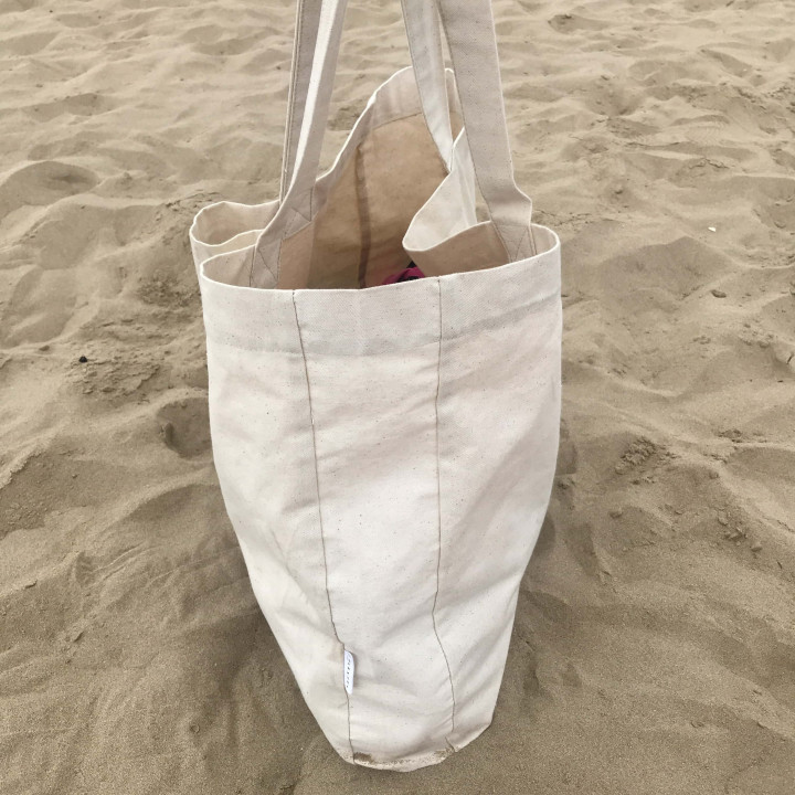 Agda cotton bag (natural) - shoulder