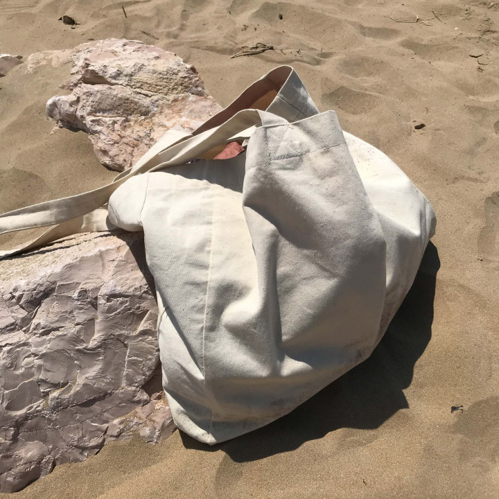 Agda cotton bag (natural) - shoulder