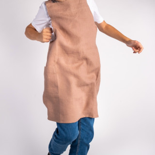 Lotta Children's Apron (Walnut) - with Suspenders