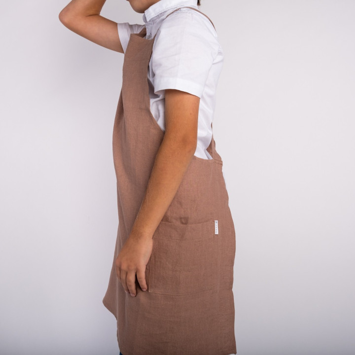 Lotta children's apron (walnut) - with braces