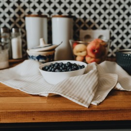 Linen cloth (natural stripes)