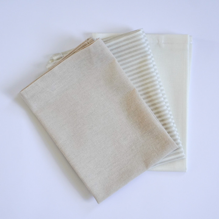Linen cloth (natural stripes)