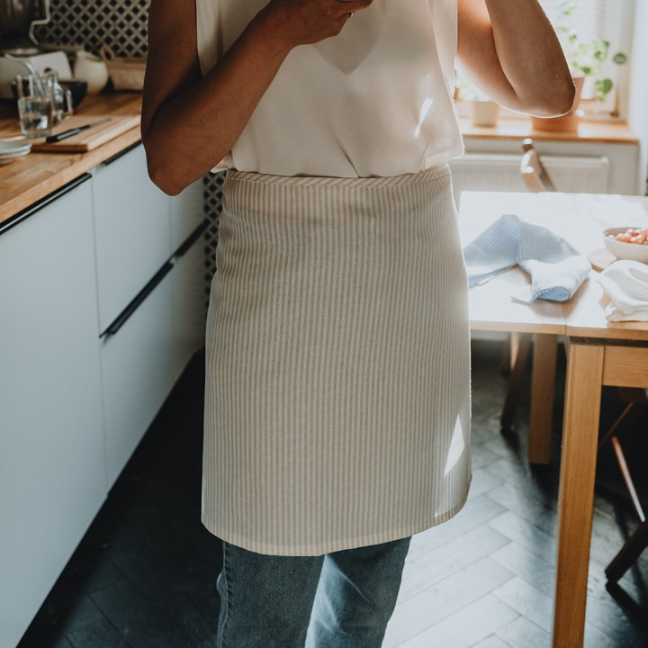 2in1 cloth-apron (natural stripes)