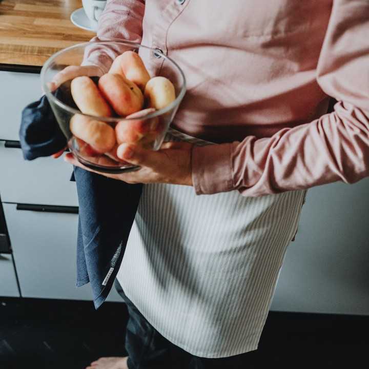 2in1 cloth-apron (natural stripes)