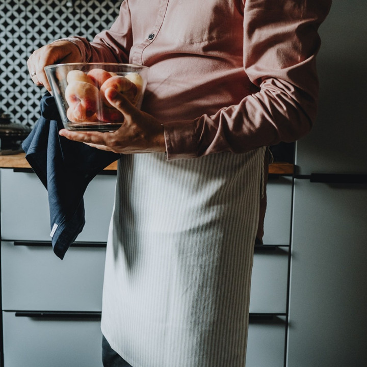 2in1 cloth-apron (natural stripes)