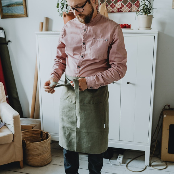 Olive apron - a perfect addition to your kitchen