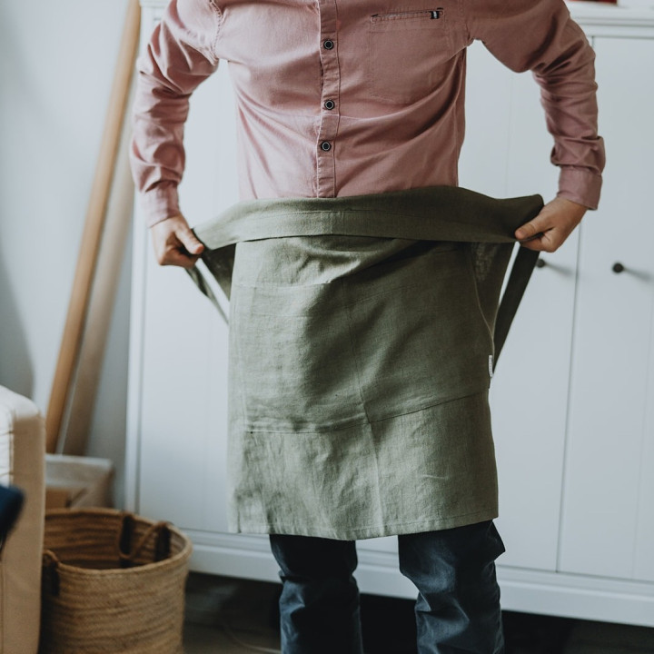 Olive apron - a perfect addition to your kitchen