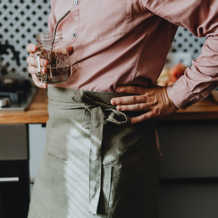 Olive apron - a perfect addition to your kitchen