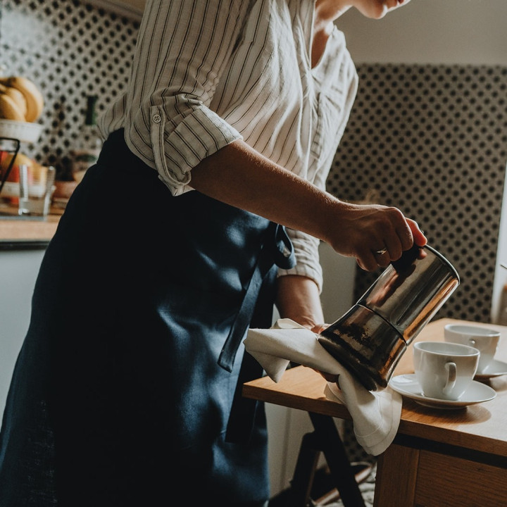 Apron for a waiter - Indigo color