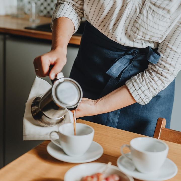 Apron for a waiter - Indigo color