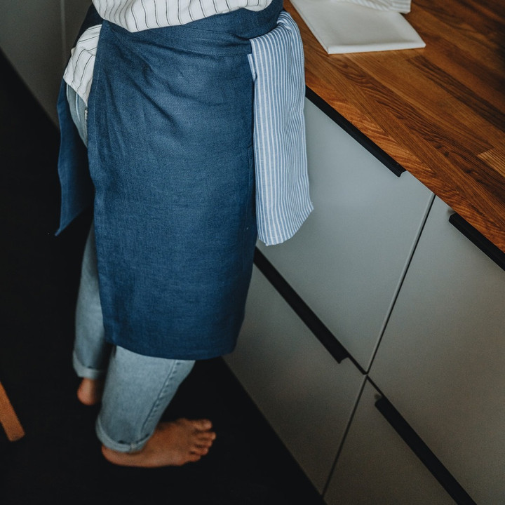 Apron for a waiter - Indigo color