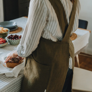 Floral apron - with your logo - embroidery - lennea.pl