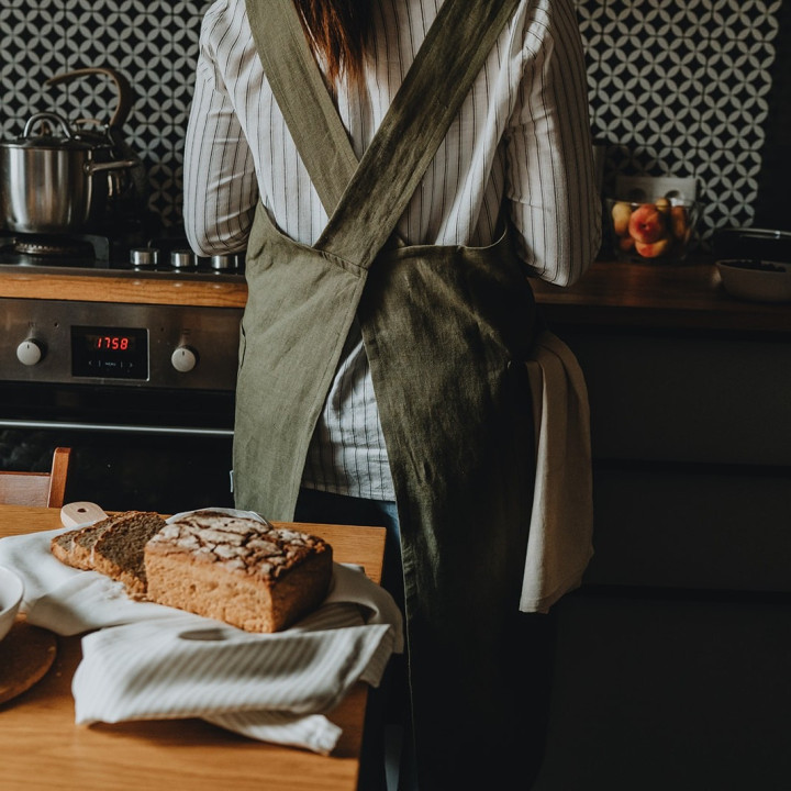 Floral apron - with your logo - embroidery - lennea.pl