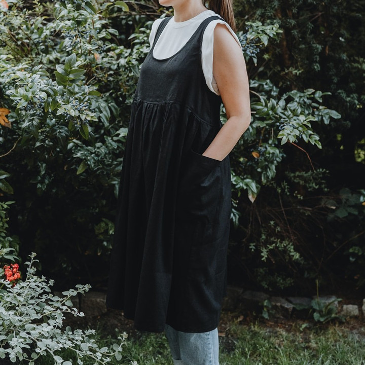 Mia dress apron - 100% linen