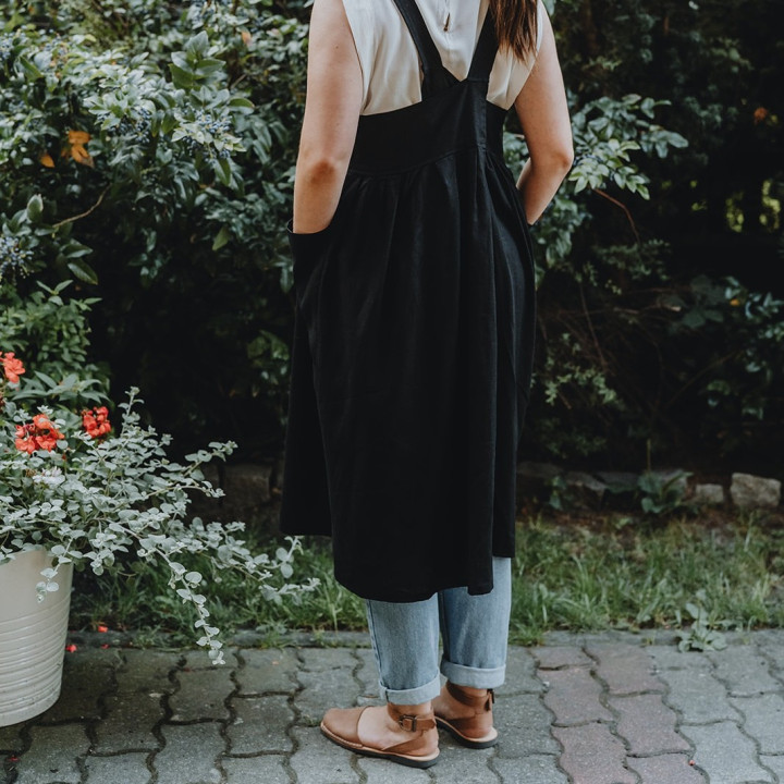 Mia dress apron - 100% linen