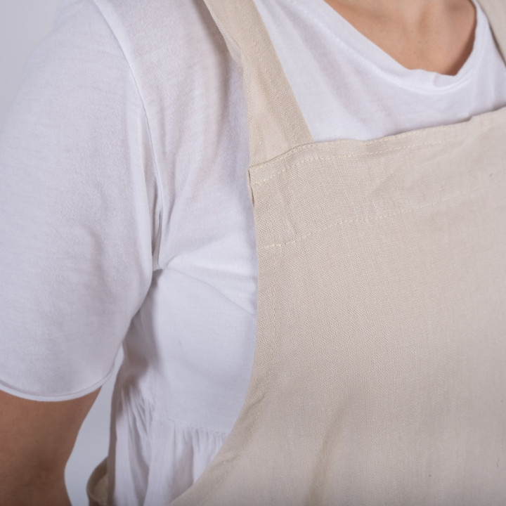 Apron ronja natural for kitchen-by Lennea