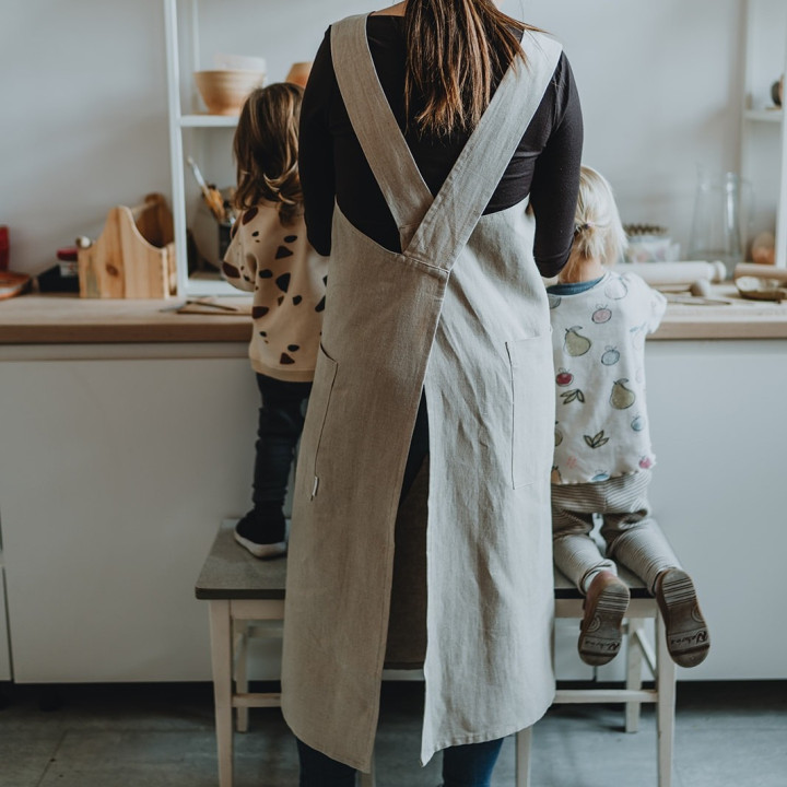 Madika Japanese apron (natural)